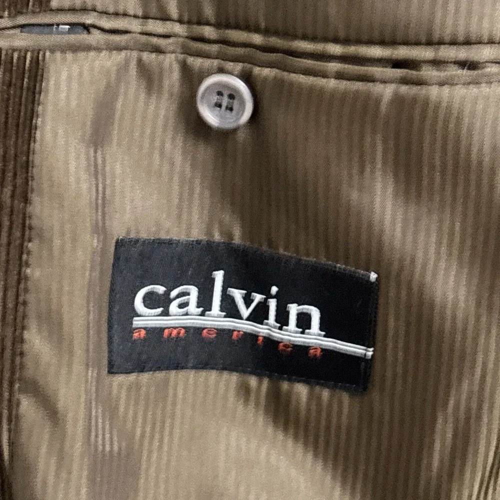 Vintage Calvin Sport Coat‎ 46L Brown Corduroy Blazer Jacket Casual Classic